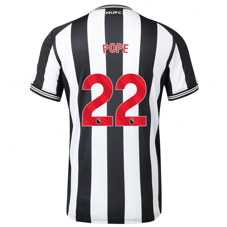 Niño Fútbol Camiseta Nick Pope #22 Blanco Negro 1ª Equipación 2023/24