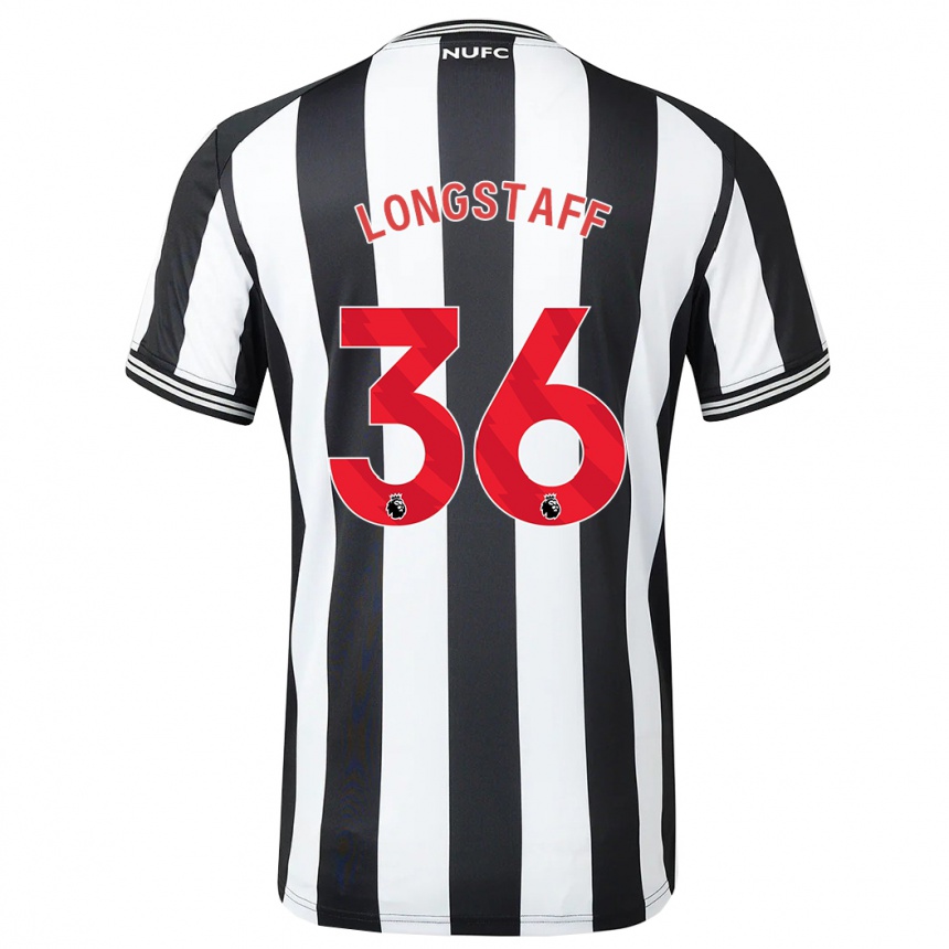 Niño Fútbol Camiseta Sean Longstaff #36 Blanco Negro 1ª Equipación 2023/24