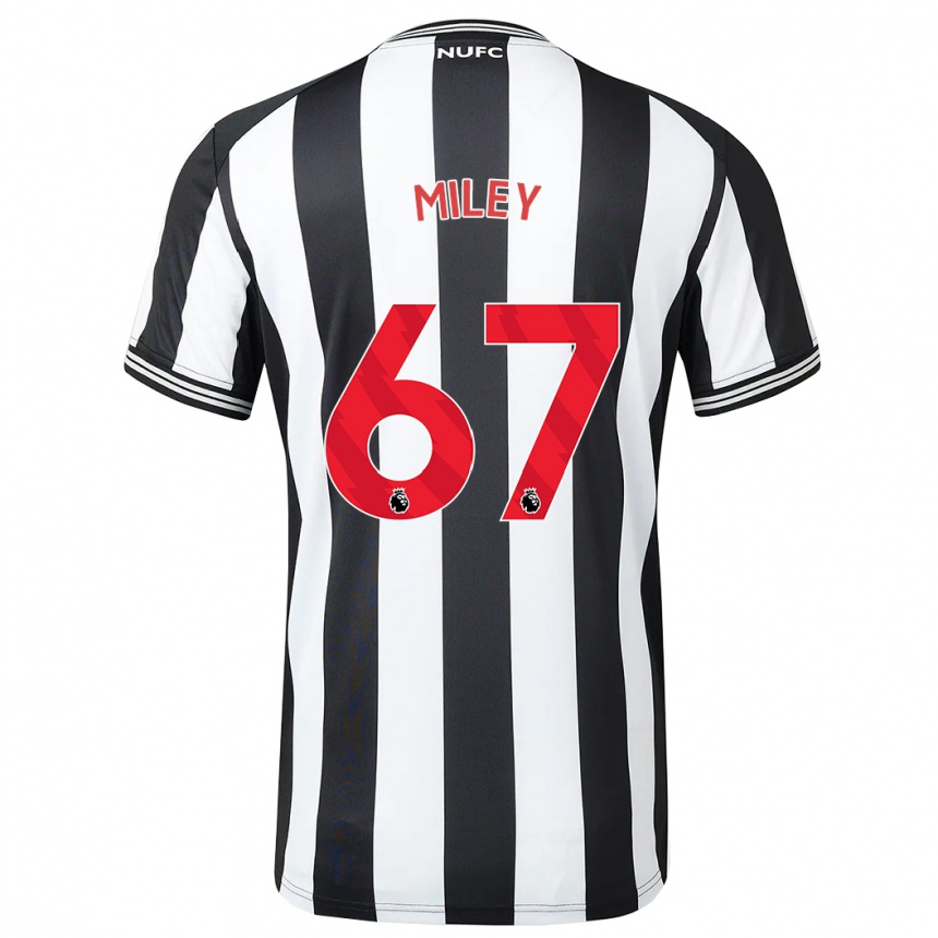 Niño Fútbol Camiseta Lewis Miley #67 Blanco Negro 1ª Equipación 2023/24