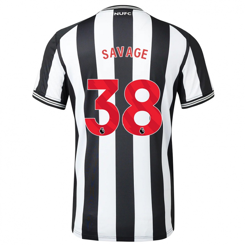 Niño Fútbol Camiseta Remi Savage #38 Blanco Negro 1ª Equipación 2023/24