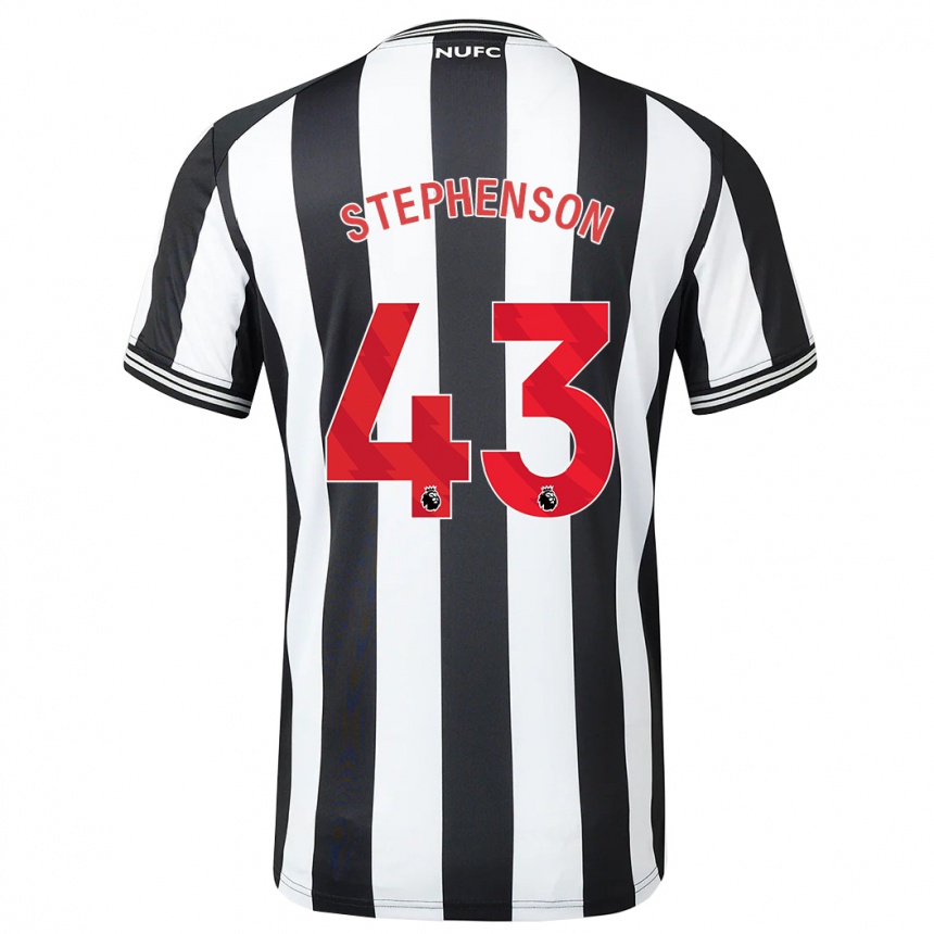 Niño Fútbol Camiseta Dylan Stephenson #43 Blanco Negro 1ª Equipación 2023/24