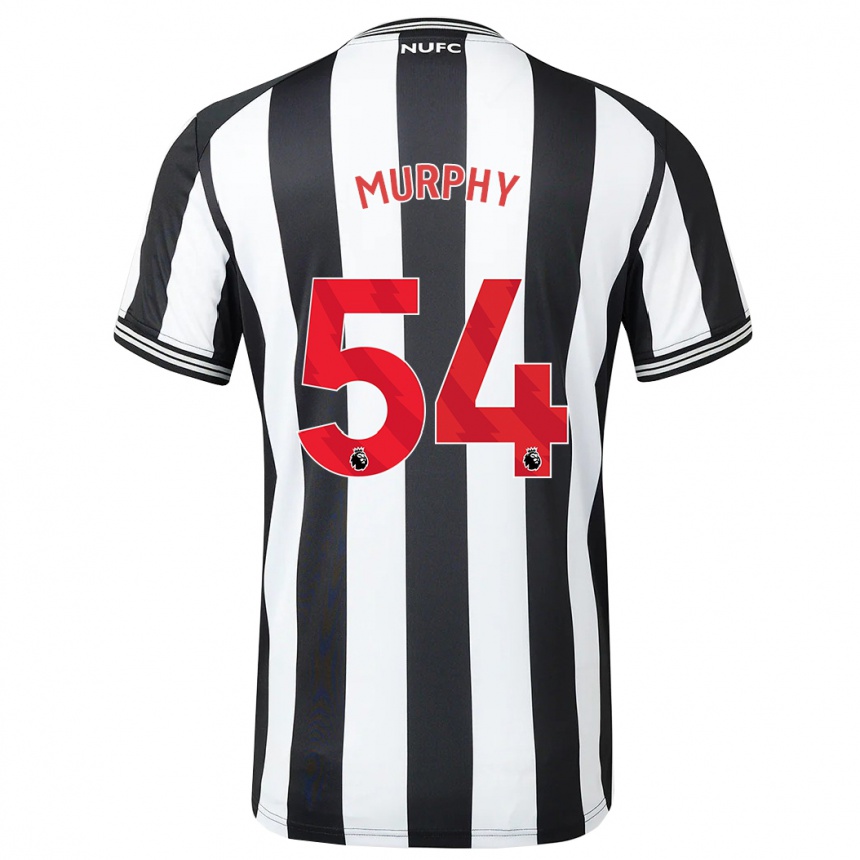 Niño Fútbol Camiseta Alex Murphy #54 Blanco Negro 1ª Equipación 2023/24