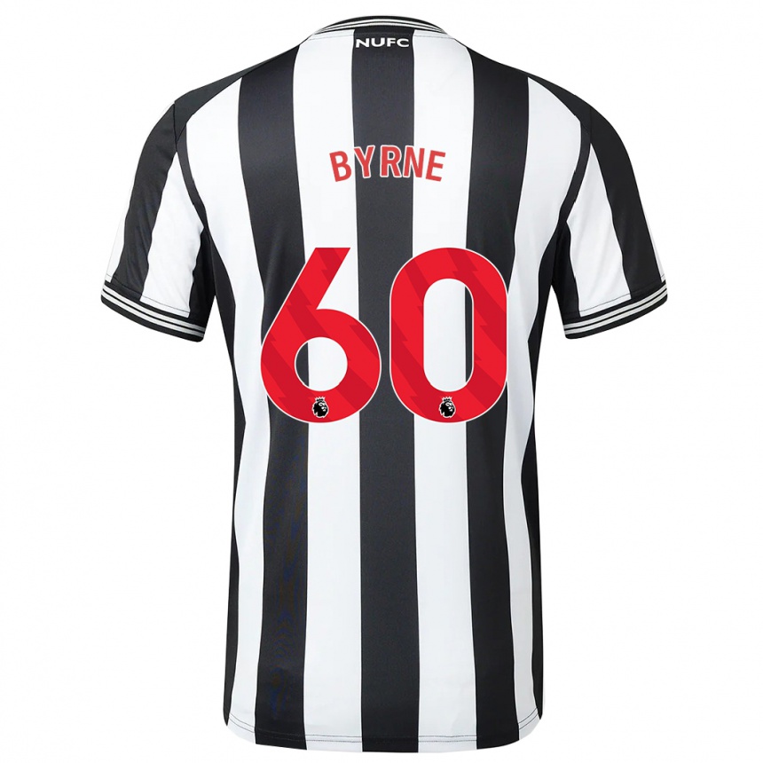 Niño Fútbol Camiseta Reece Byrne #60 Blanco Negro 1ª Equipación 2023/24