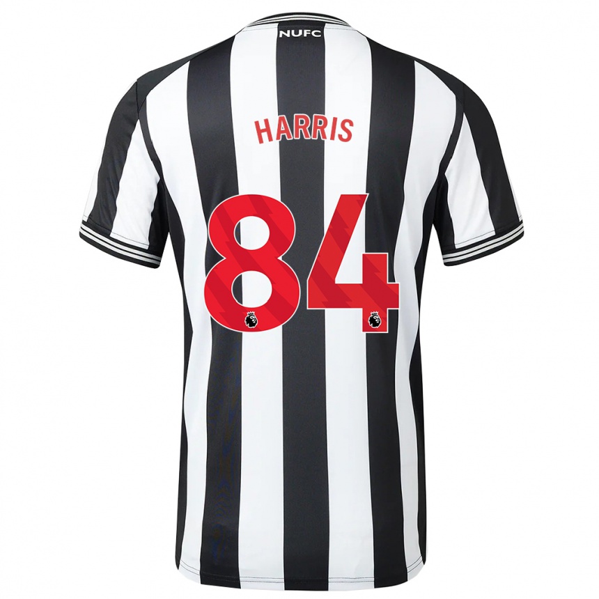 Niño Fútbol Camiseta Aidan Harris #84 Blanco Negro 1ª Equipación 2023/24