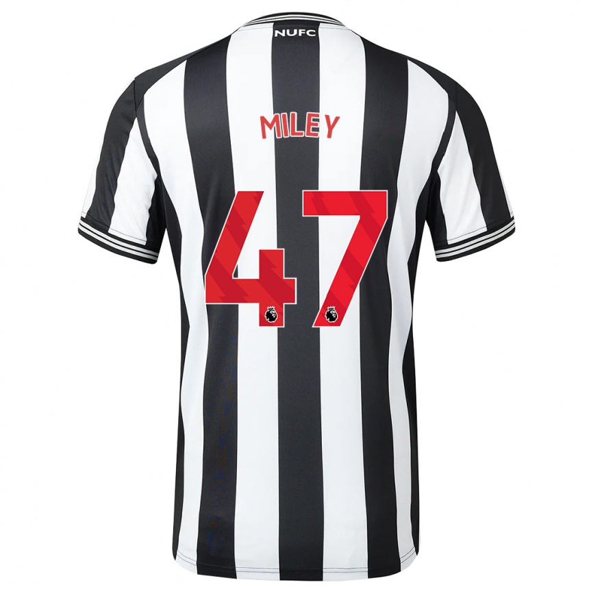 Niño Fútbol Camiseta Jamie Miley #47 Blanco Negro 1ª Equipación 2023/24