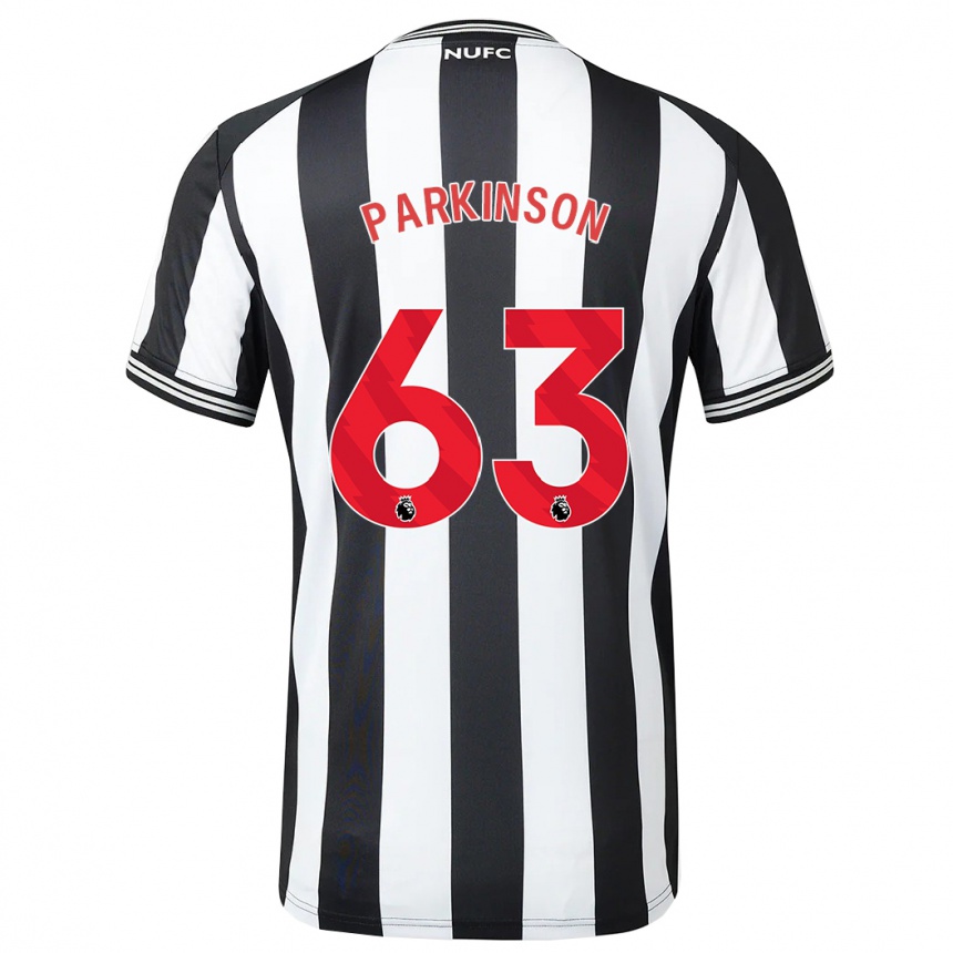 Niño Fútbol Camiseta Ben Parkinson #63 Blanco Negro 1ª Equipación 2023/24
