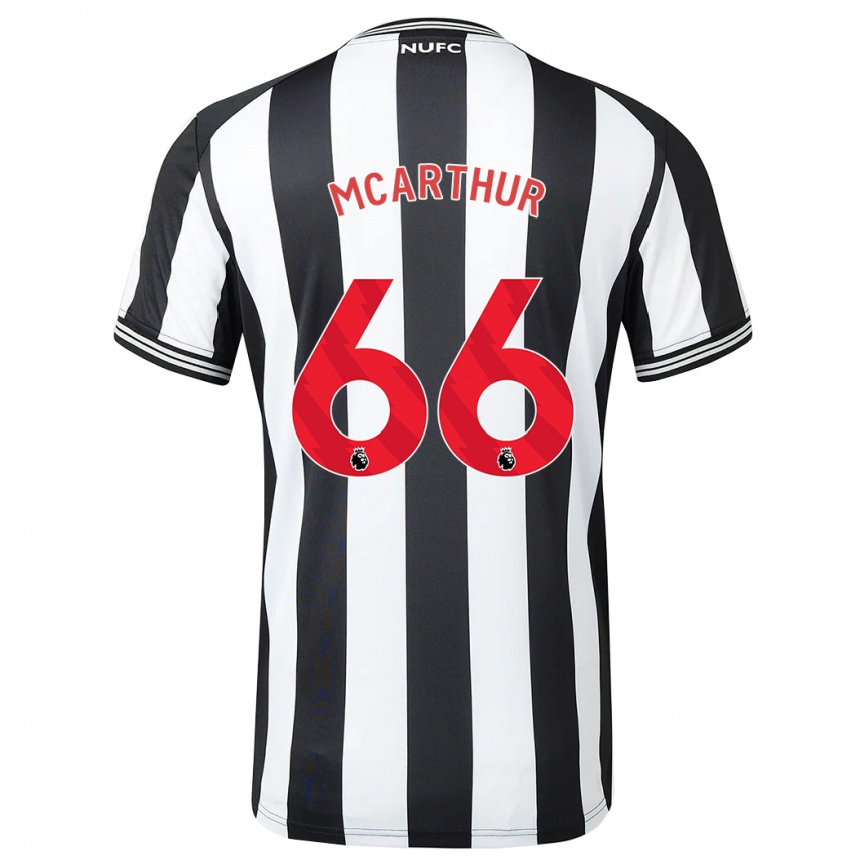 Niño Fútbol Camiseta Charlie Mcarthur #66 Blanco Negro 1ª Equipación 2023/24