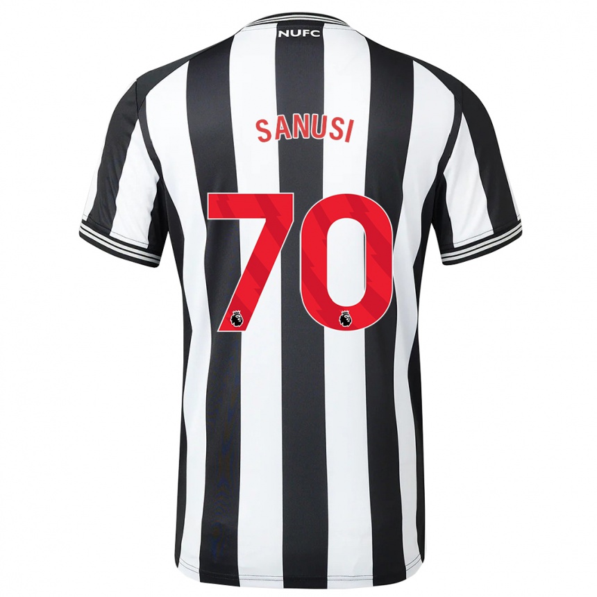 Niño Fútbol Camiseta Trevan Sanusi #70 Blanco Negro 1ª Equipación 2023/24