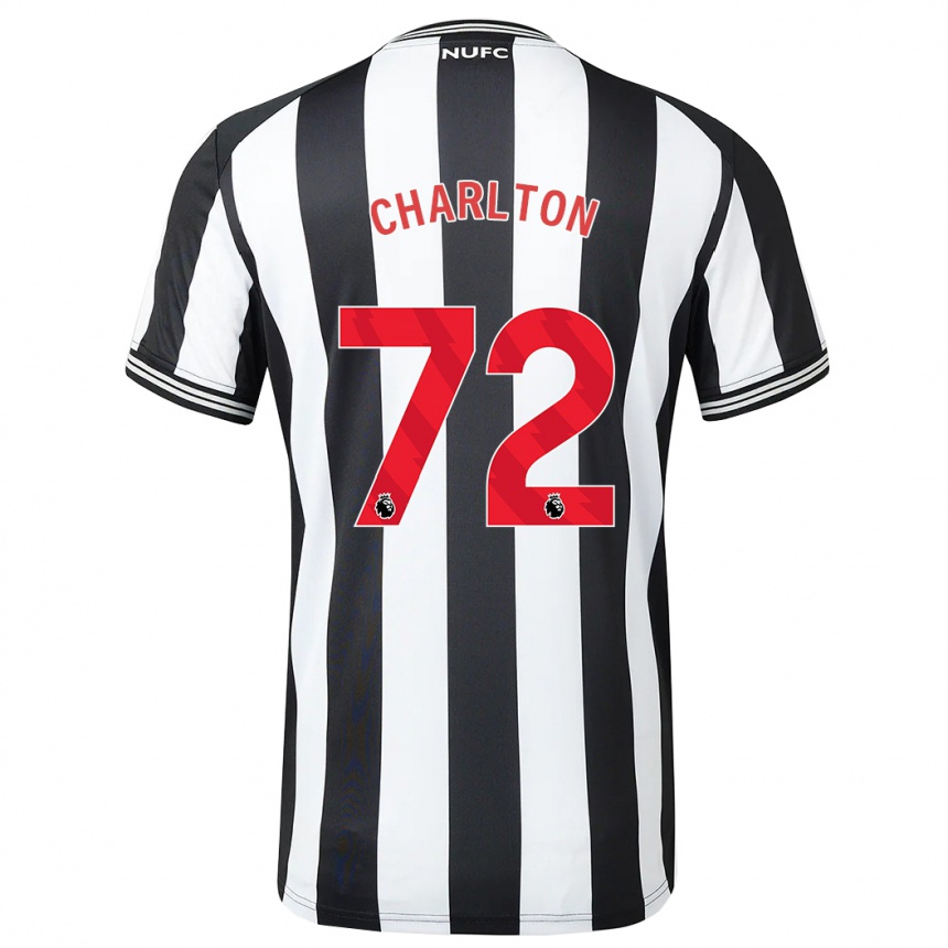 Niño Fútbol Camiseta Dylan Charlton #72 Blanco Negro 1ª Equipación 2023/24