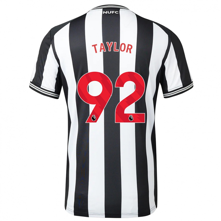 Niño Fútbol Camiseta Matthew Taylor #92 Blanco Negro 1ª Equipación 2023/24