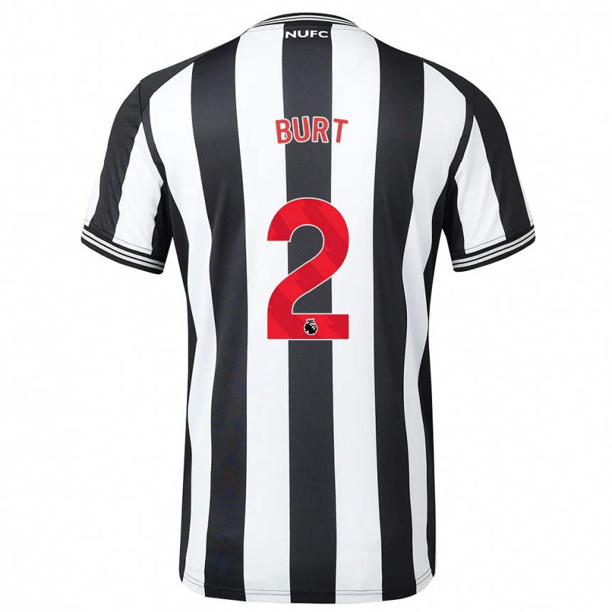 Niño Fútbol Camiseta Daisy Burt #2 Blanco Negro 1ª Equipación 2023/24