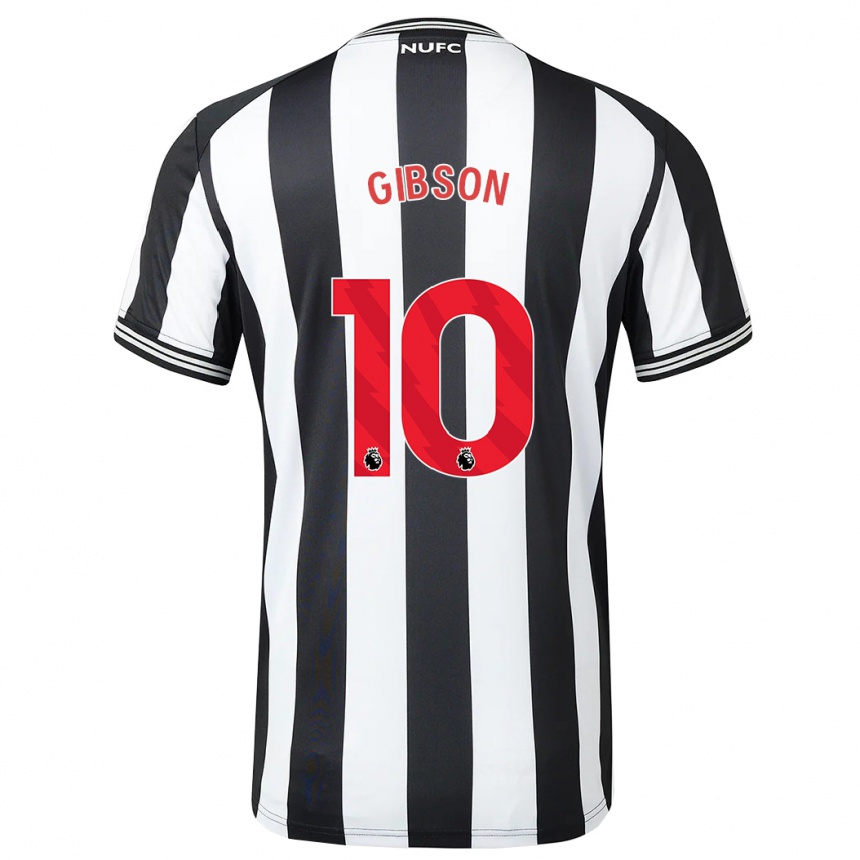 Niño Fútbol Camiseta Georgia Gibson #10 Blanco Negro 1ª Equipación 2023/24