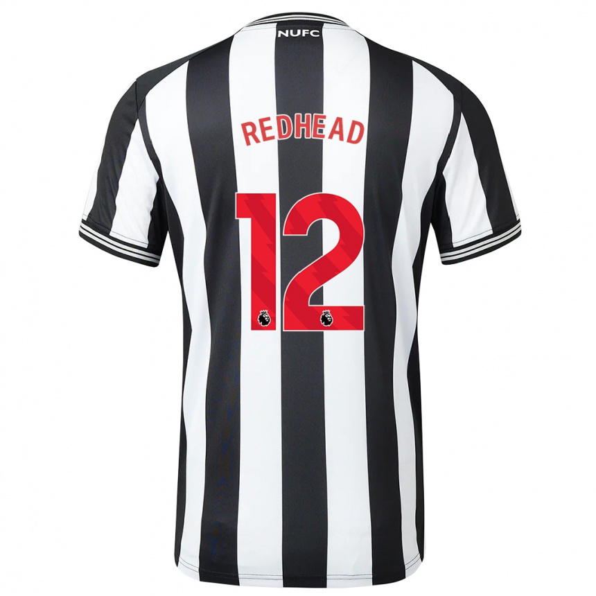 Niño Fútbol Camiseta Cara Milne-Redhead #12 Blanco Negro 1ª Equipación 2023/24