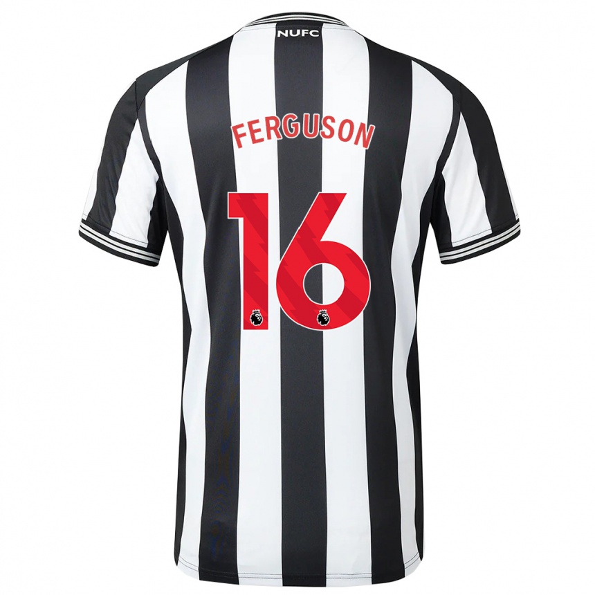 Niño Fútbol Camiseta Becky Ferguson #16 Blanco Negro 1ª Equipación 2023/24