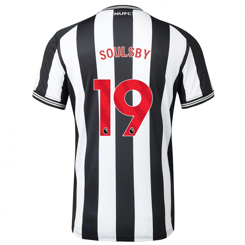 Niño Fútbol Camiseta Anna Soulsby #19 Blanco Negro 1ª Equipación 2023/24