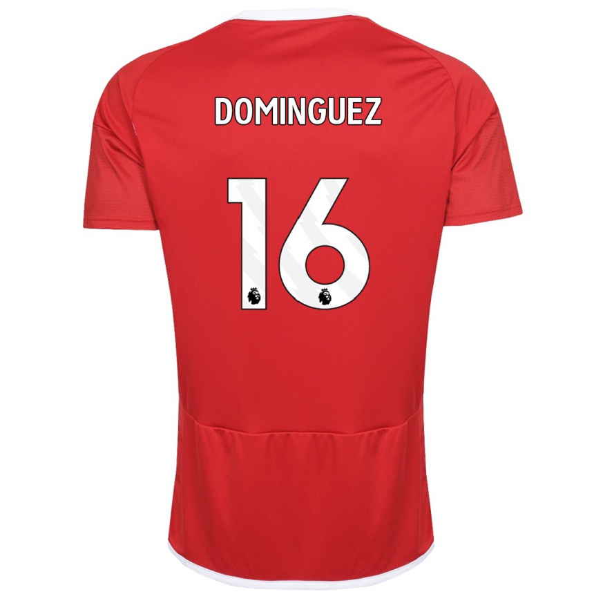 Niño Fútbol Camiseta Nicolás Domínguez #16 Rojo 1ª Equipación 2023/24