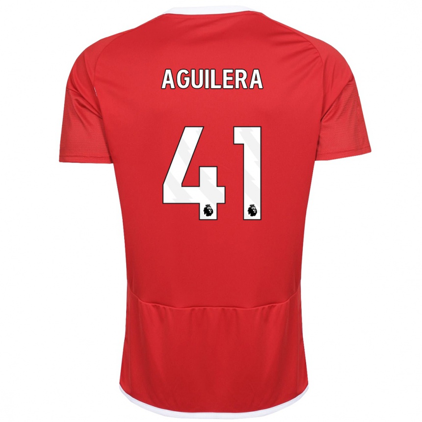 Niño Fútbol Camiseta Brandon Aguilera #41 Rojo 1ª Equipación 2023/24