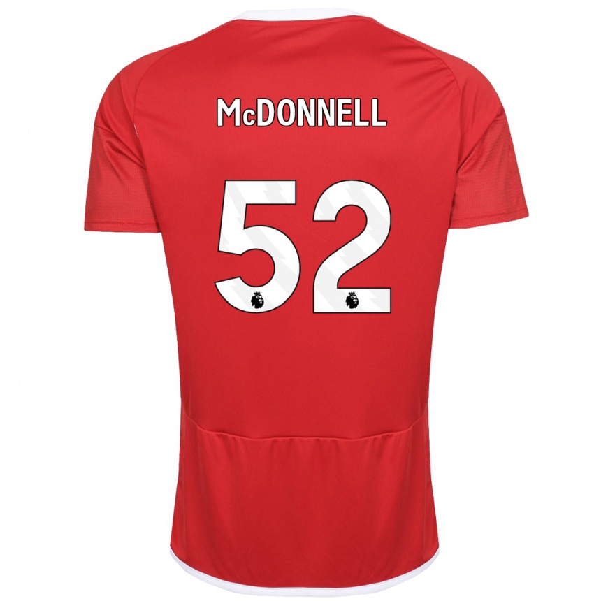 Niño Fútbol Camiseta Jamie Mcdonnell #52 Rojo 1ª Equipación 2023/24