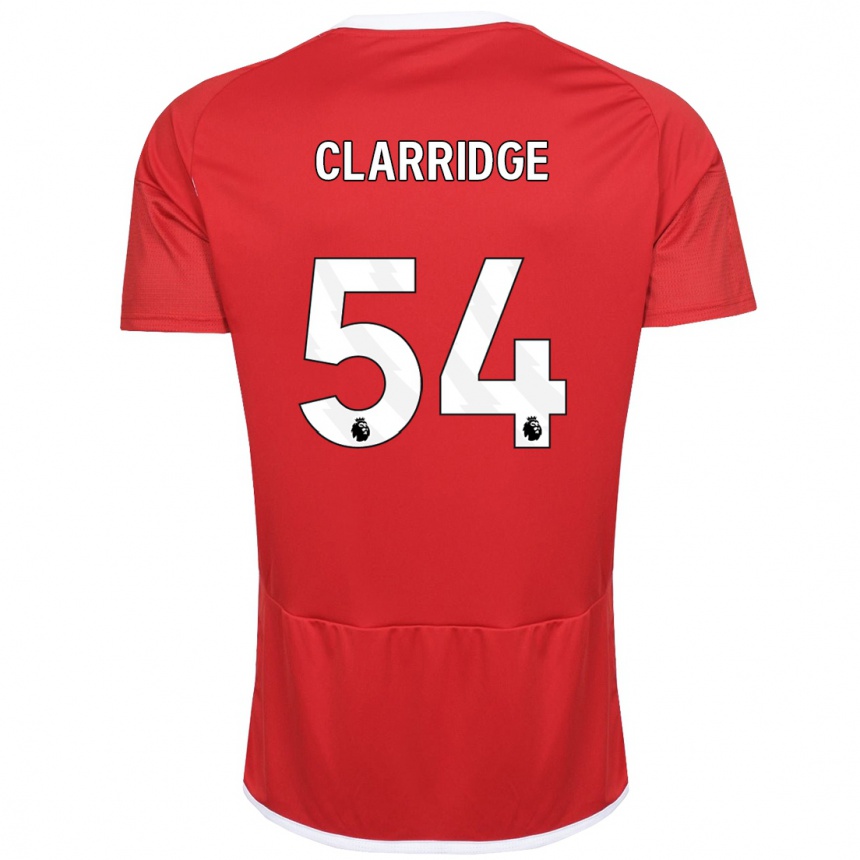 Niño Fútbol Camiseta James Clarridge #54 Rojo 1ª Equipación 2023/24