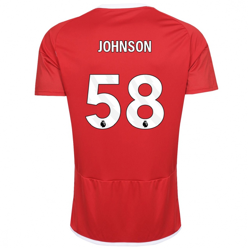 Niño Fútbol Camiseta Pharrell Johnson #58 Rojo 1ª Equipación 2023/24