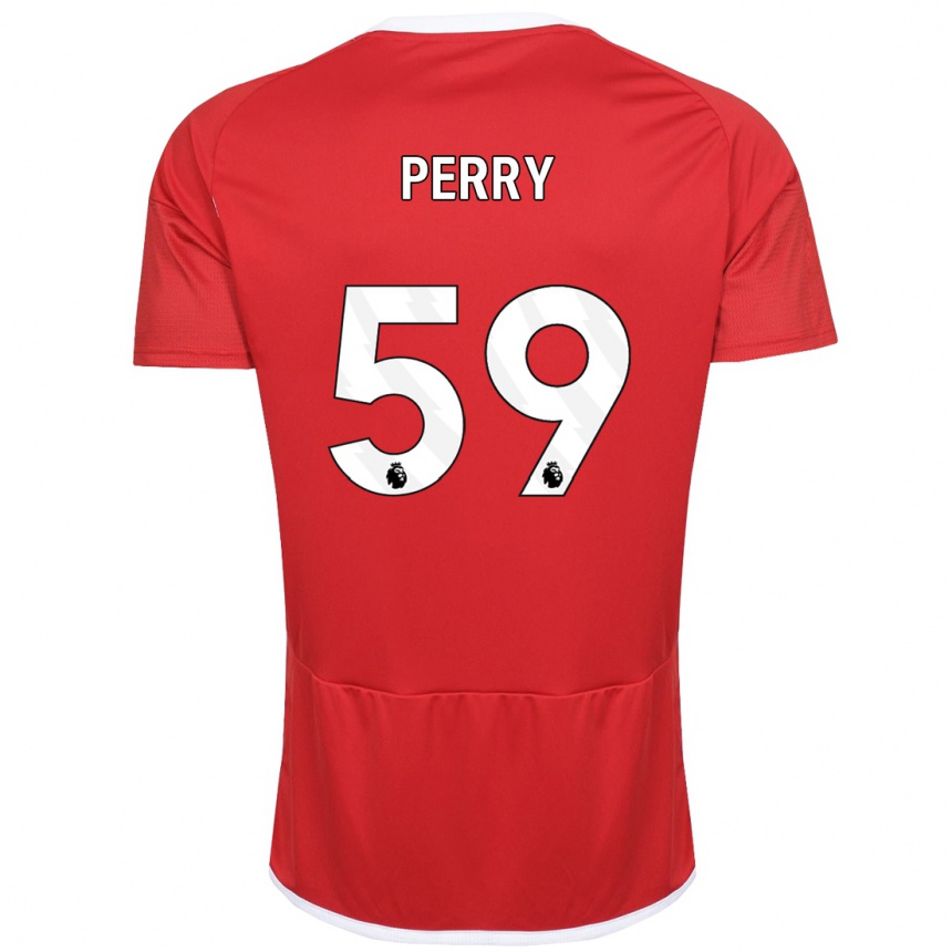 Niño Fútbol Camiseta Ben Perry #59 Rojo 1ª Equipación 2023/24