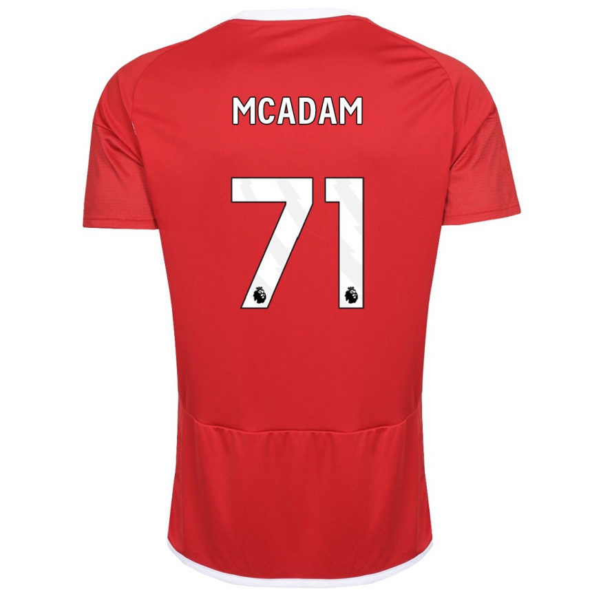 Niño Fútbol Camiseta Kyle Mcadam #71 Rojo 1ª Equipación 2023/24