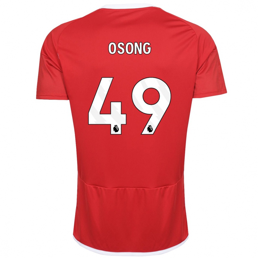 Niño Fútbol Camiseta Detlef Esapa Osong #49 Rojo 1ª Equipación 2023/24