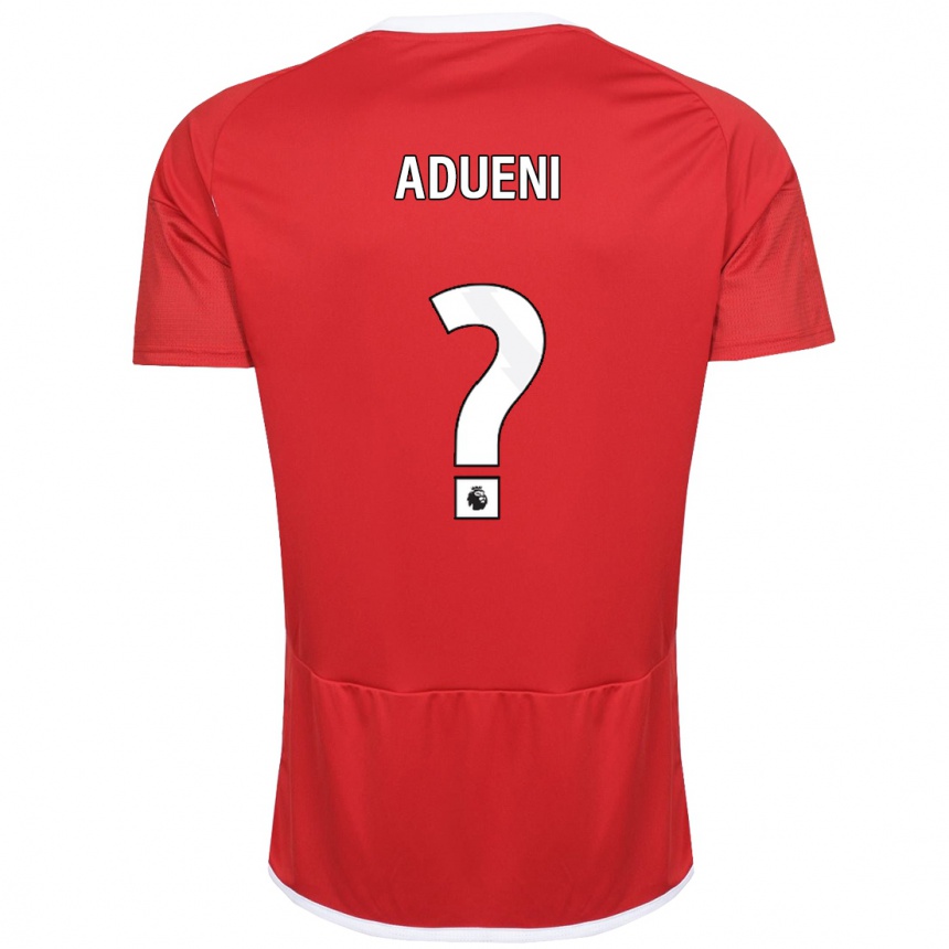 Niño Fútbol Camiseta Kevin Adueni #0 Rojo 1ª Equipación 2023/24