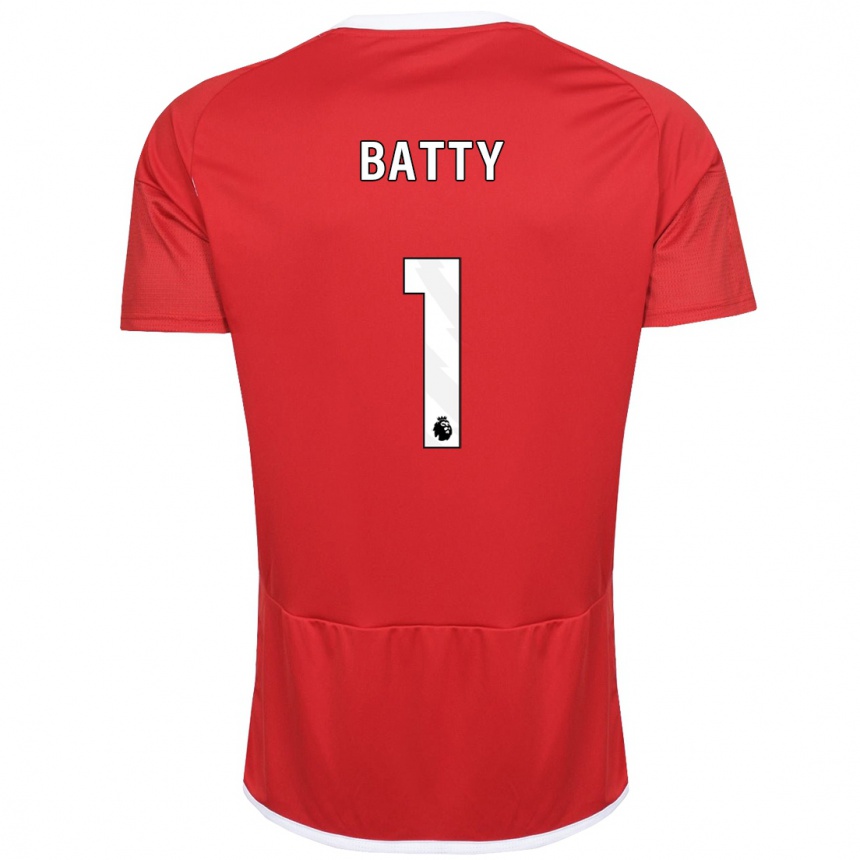 Niño Fútbol Camiseta Emily Batty #1 Rojo 1ª Equipación 2023/24