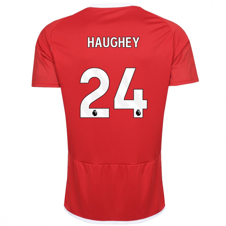 Niño Fútbol Camiseta Ella Haughey #24 Rojo 1ª Equipación 2023/24