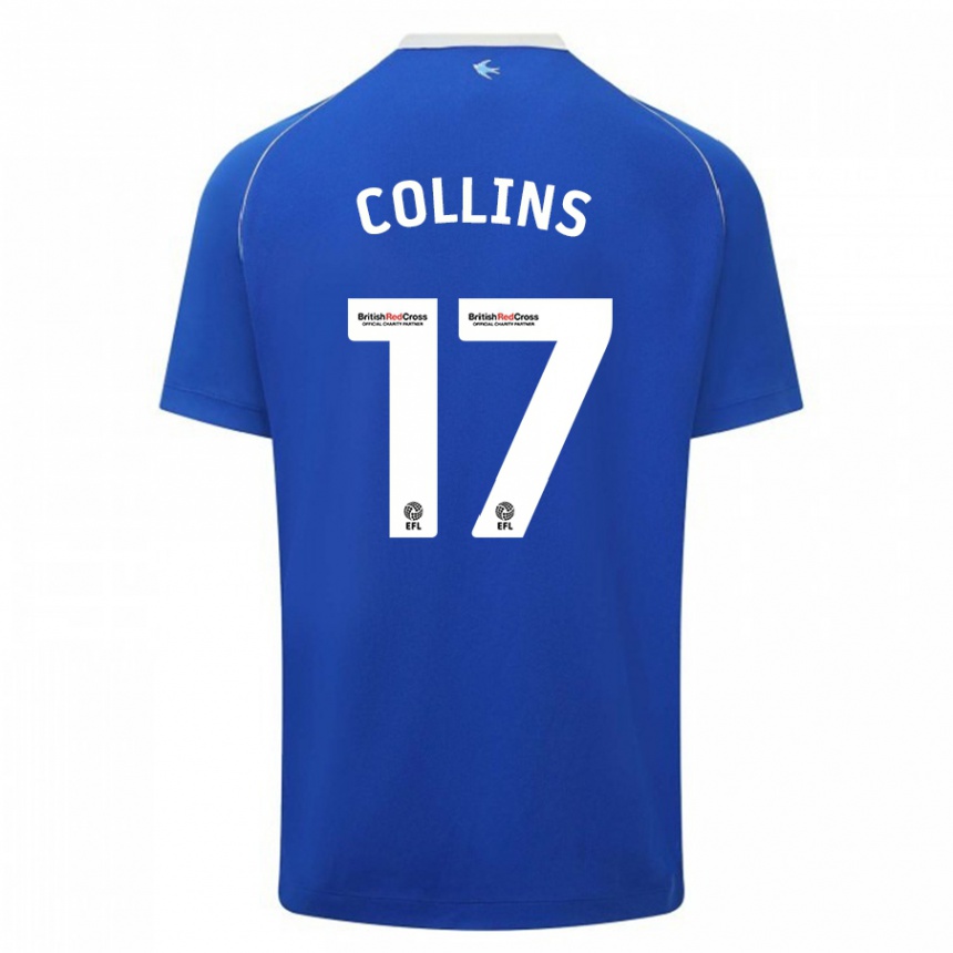 Niño Fútbol Camiseta Jamilu Collins #17 Azul 1ª Equipación 2023/24