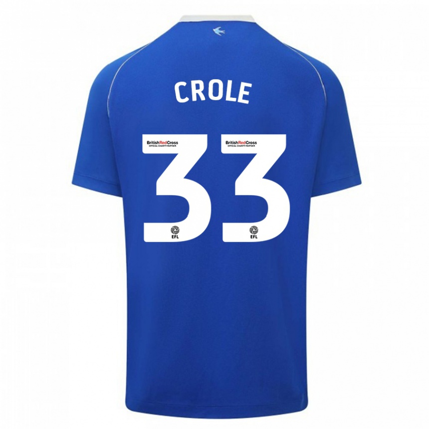 Niño Fútbol Camiseta James Crole #33 Azul 1ª Equipación 2023/24