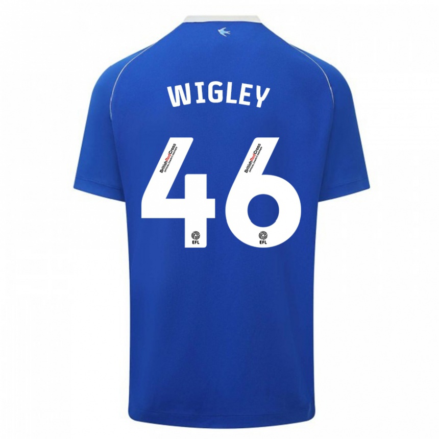 Niño Fútbol Camiseta Morgan Wigley #46 Azul 1ª Equipación 2023/24