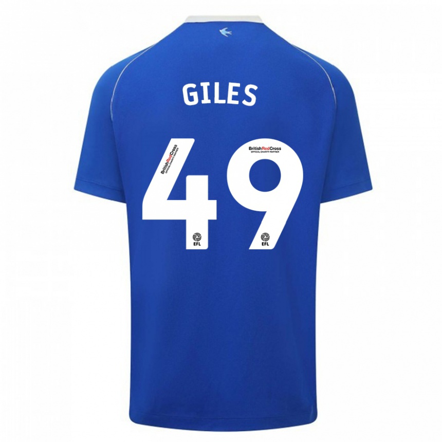 Niño Fútbol Camiseta Luey Giles #49 Azul 1ª Equipación 2023/24