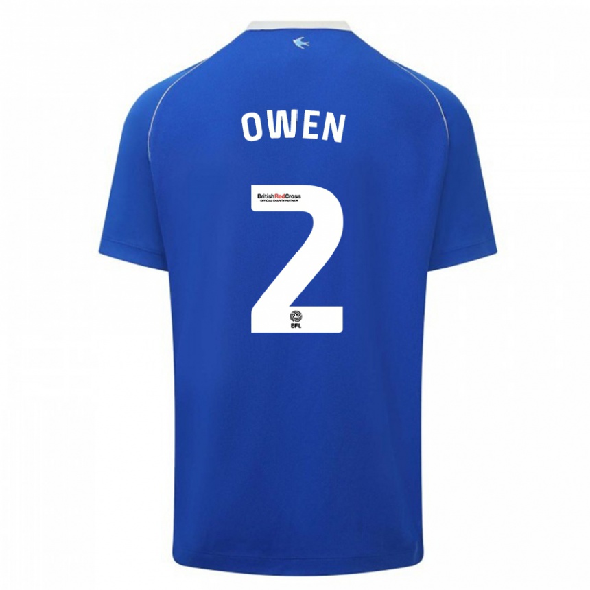 Niño Fútbol Camiseta Lisa Owen #2 Azul 1ª Equipación 2023/24