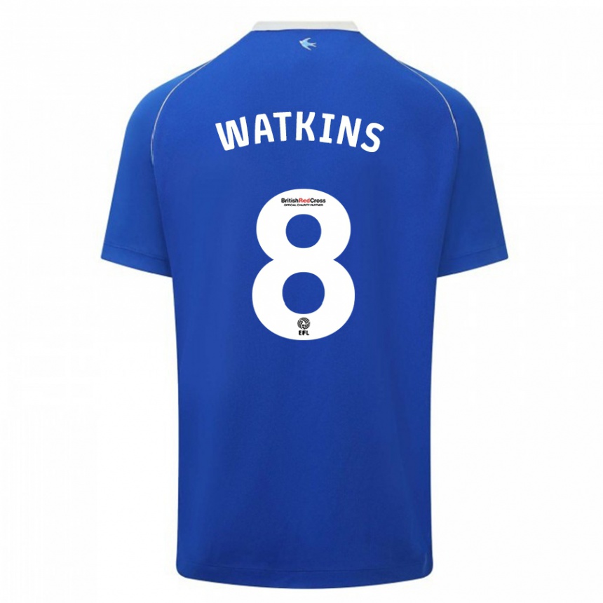 Niño Fútbol Camiseta Seren Watkins #8 Azul 1ª Equipación 2023/24