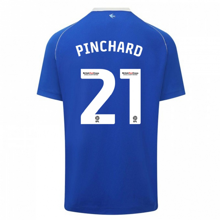 Niño Fútbol Camiseta Cerys Pinchard #21 Azul 1ª Equipación 2023/24