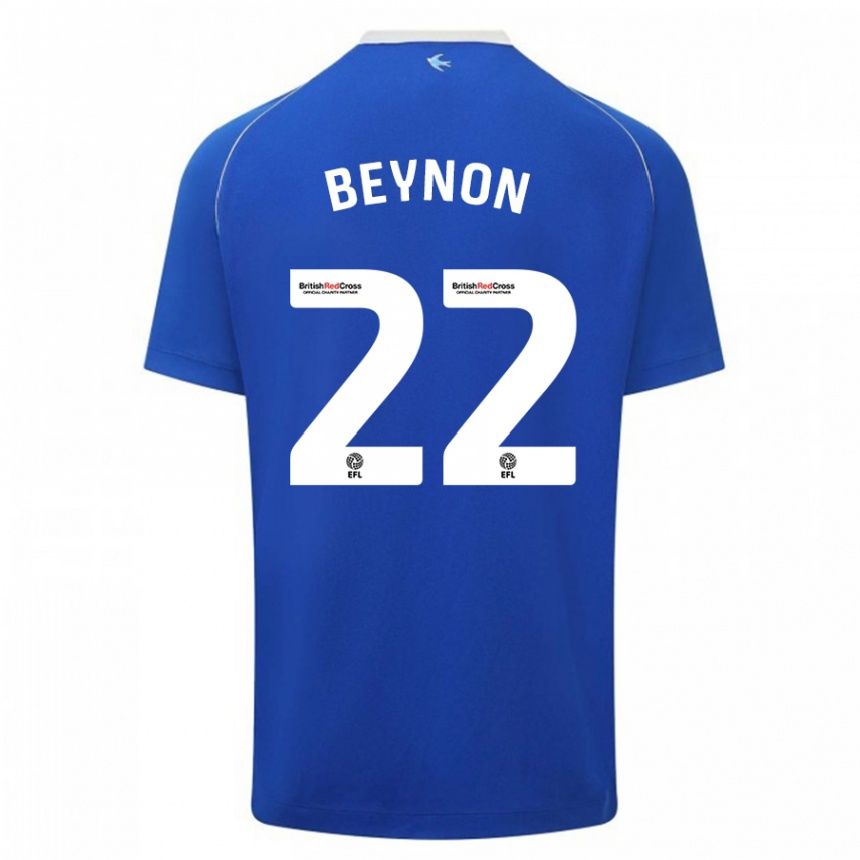 Niño Fútbol Camiseta Emma Beynon #22 Azul 1ª Equipación 2023/24