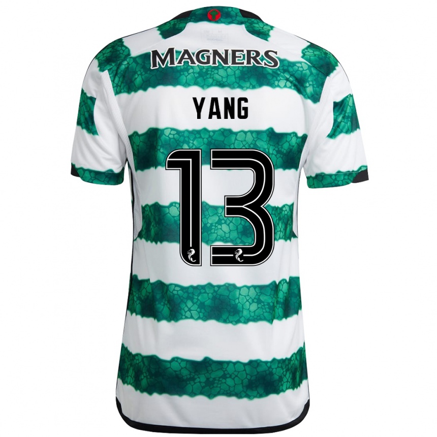 Niño Fútbol Camiseta Hyun-Jun Yang #13 Verde 1ª Equipación 2023/24