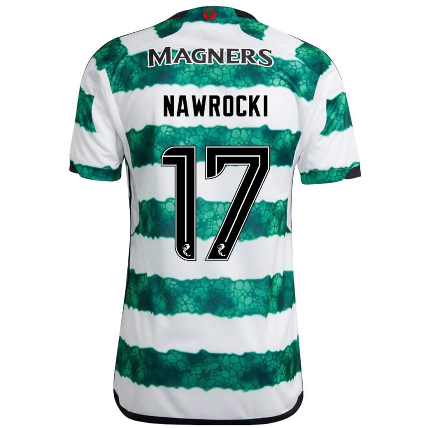 Niño Fútbol Camiseta Maik Nawrocki #17 Verde 1ª Equipación 2023/24