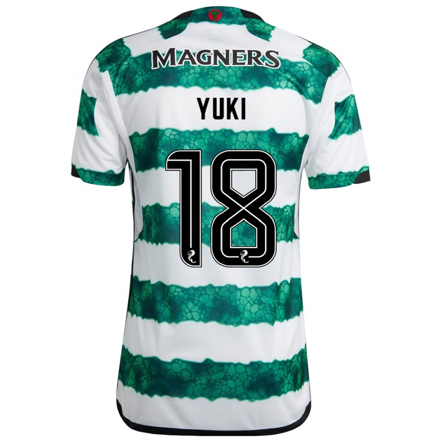 Niño Fútbol Camiseta Yuki Kobayashi #18 Verde 1ª Equipación 2023/24