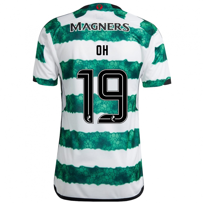 Niño Fútbol Camiseta Hyeon-Gyu Oh #19 Verde 1ª Equipación 2023/24