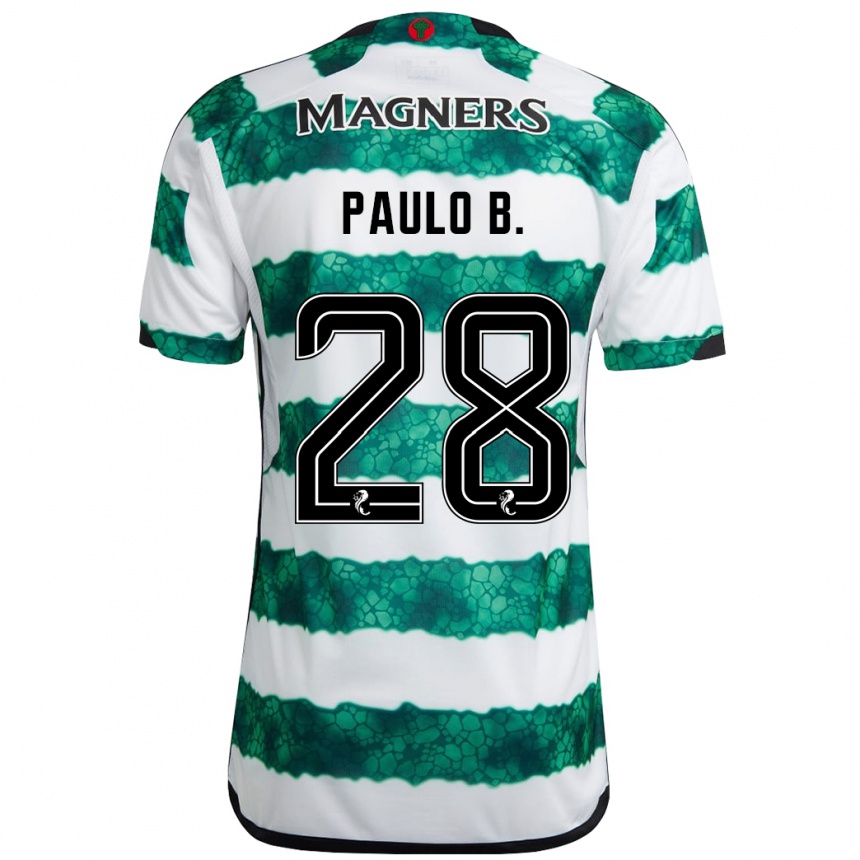 Niño Fútbol Camiseta Paulo Bernardo #28 Verde 1ª Equipación 2023/24