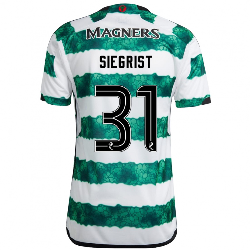 Niño Fútbol Camiseta Benjamin Siegrist #31 Verde 1ª Equipación 2023/24