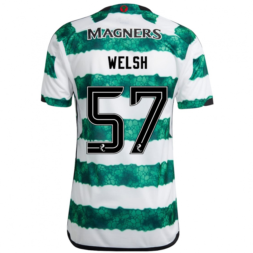 Niño Fútbol Camiseta Stephen Welsh #57 Verde 1ª Equipación 2023/24