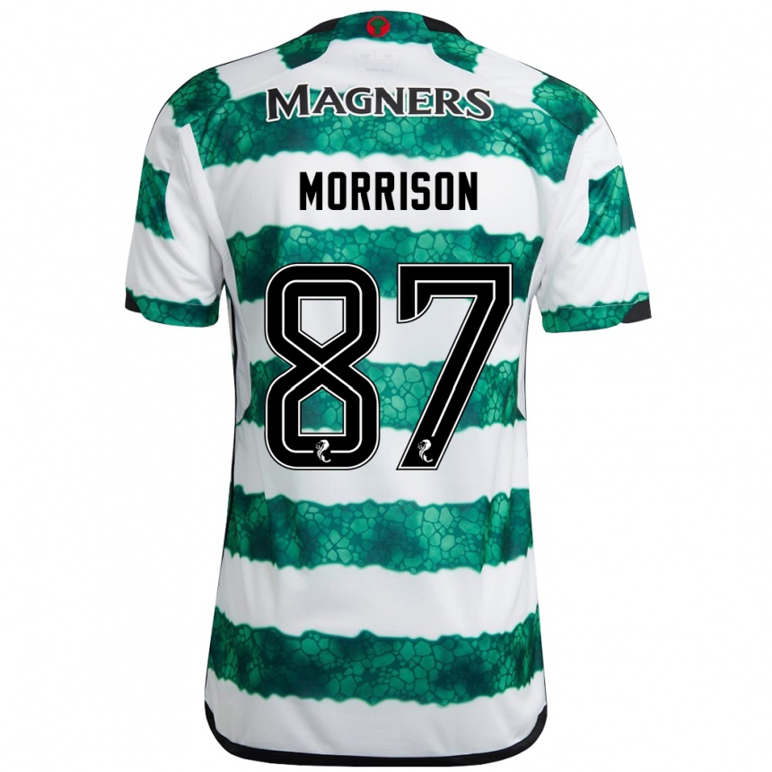 Niño Fútbol Camiseta Joe Morrison #87 Verde 1ª Equipación 2023/24