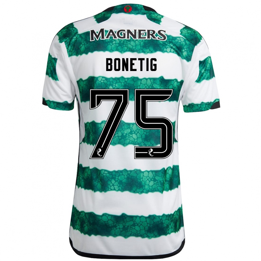 Niño Fútbol Camiseta Liam Bonetig #75 Verde 1ª Equipación 2023/24