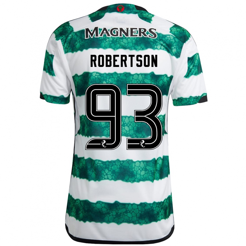 Niño Fútbol Camiseta Mitchell Robertson #93 Verde 1ª Equipación 2023/24