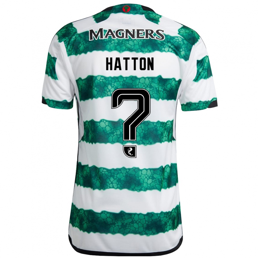 Niño Fútbol Camiseta Thomas Hatton #0 Verde 1ª Equipación 2023/24