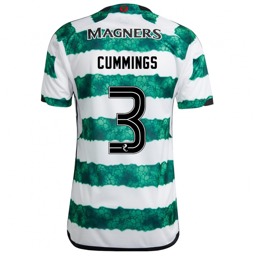 Niño Fútbol Camiseta Sydney Cummings #3 Verde 1ª Equipación 2023/24